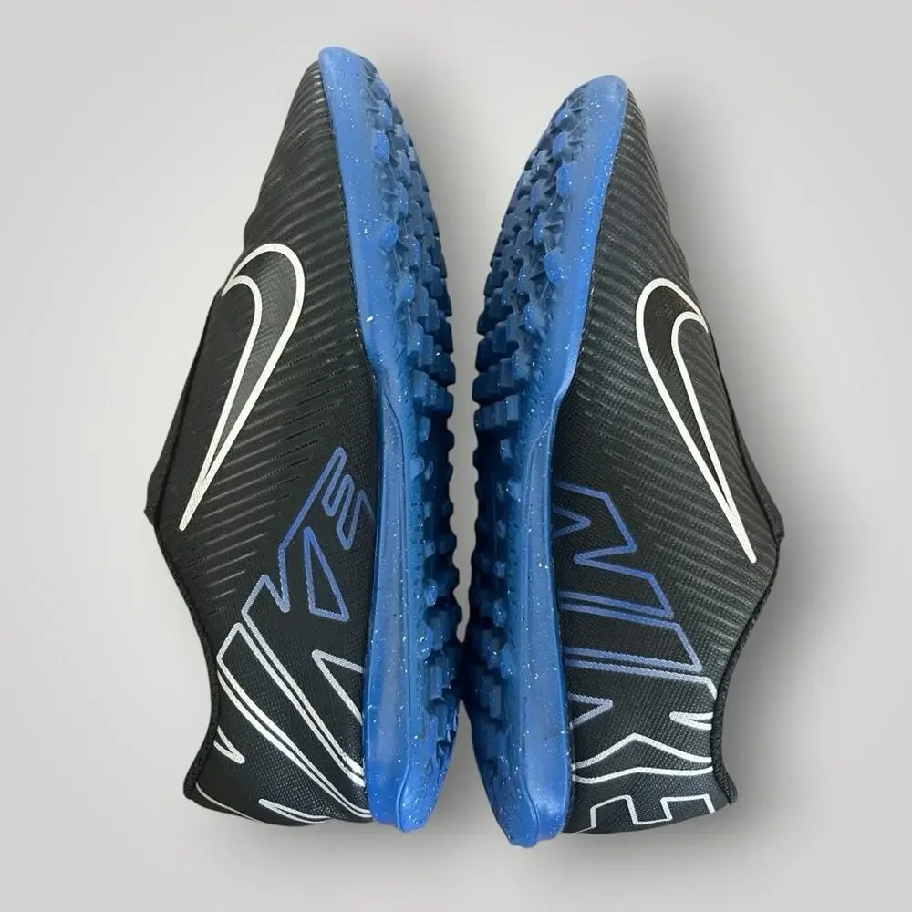 SIZE 12C Nike Mercurial Vapor 15 Black Blue Slip On Indoor Soccer Cleats PS